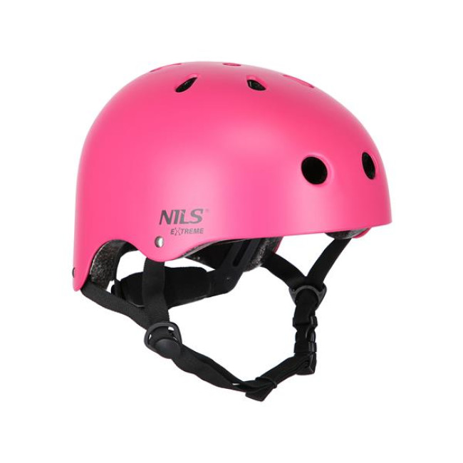 Шлем с протекторами, розовый M NILS EXTREME MR290+H290