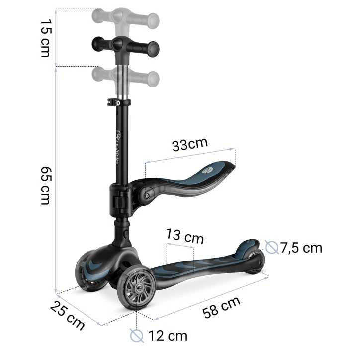 Самокат детский Nukido Filippo черный
