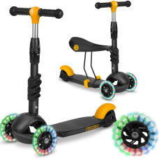 Самокат детский трехколесный Ricokids Loco черно-оранжевый