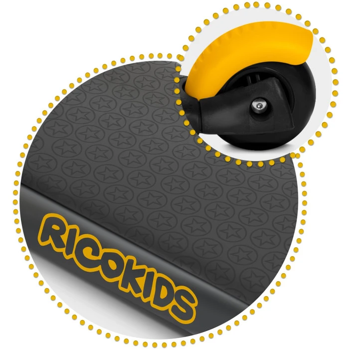 Самокат детский трехколесный Ricokids Loco черно-оранжевый