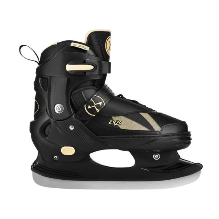 Роликовые коньки 2в1 NILS EXTREME NH382 размер M 36-39, черно-золотистые