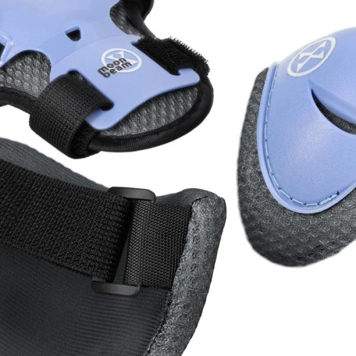 Роликовые коньки с комплектом защиты NILS EXTREME Moonbeam NA0189 размер M 35-38, черно-синие