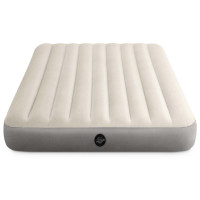 Матрас надувной Intex 64103 с насосом 203х152х25 см серый
