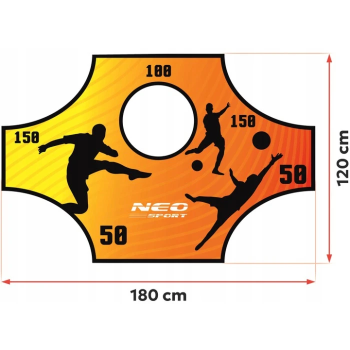 Мишень для футбольных ворот Neo-Sport NS-1477 180 х 120 см, оранжевая