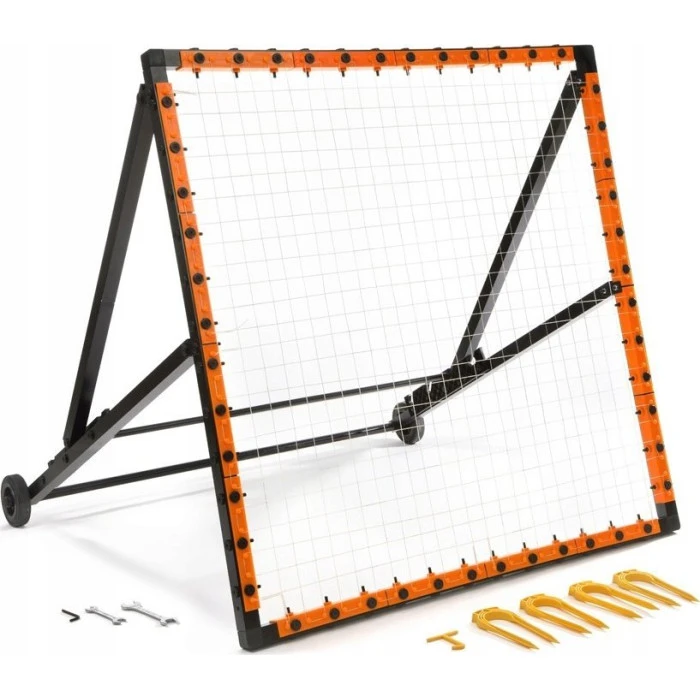 Сетка тренировочная для футбола Yakimasport Rebounder PRO 120 х 120 см, оранжево-черный