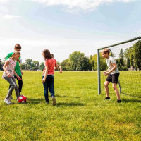 Ворота футбольные Hudora Expert 240 x 160 см, серые