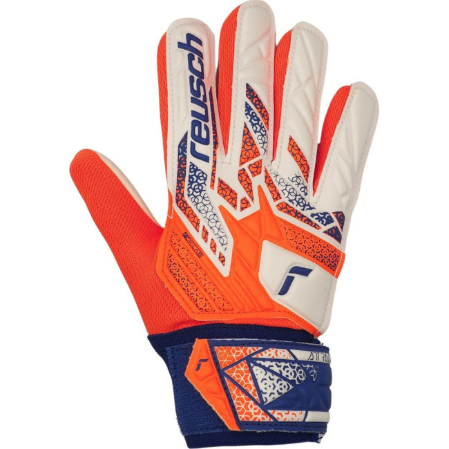 Перчатки вратарские Reusch Attrakt Starter Solid Junior 5572513 2500 г.7, бело-оранжевые