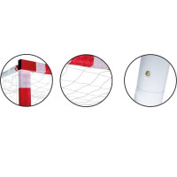 Ворота футбольные Enero 300 x 160 x 90 см, красно-белые.