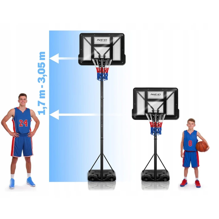 Стойка для баскетбола Neo-Sport NS-283 170-305 см, черная