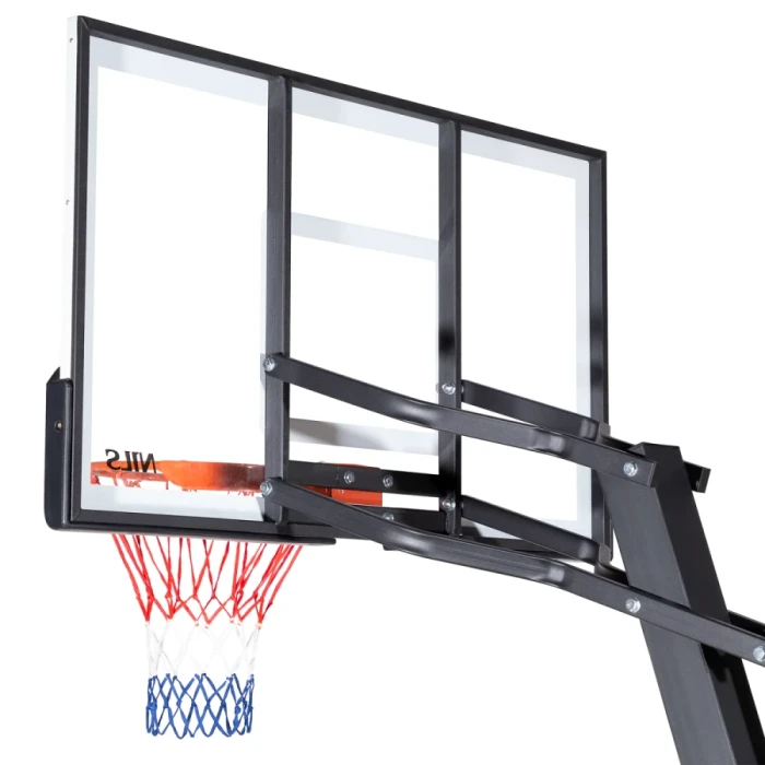 Устойчивая баскетбольная NILS ZDK027 305 см, черно-белая.