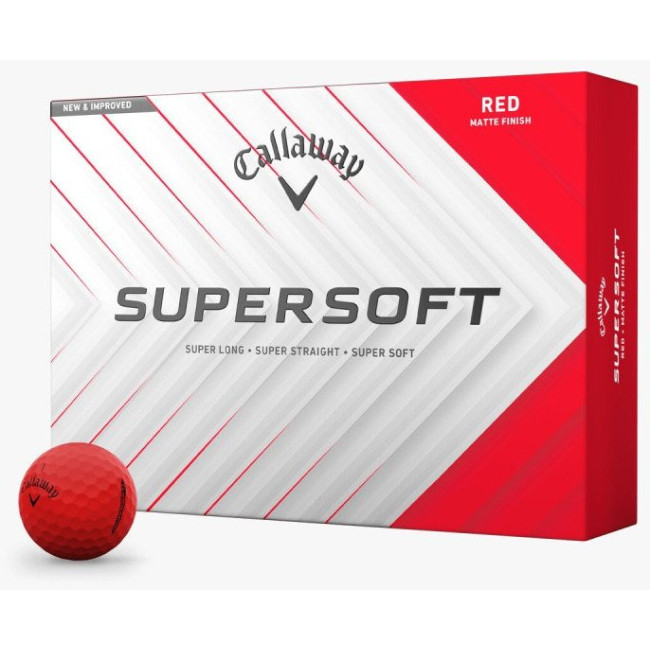 Мячи для гольфа Callaway Supersoft 12 шт, красный