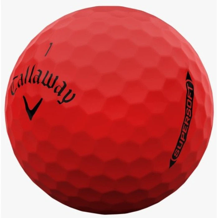 М'ячі для гольфу Callaway Supersoft 12 шт, червоний