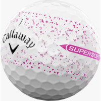 Мячи для гольфа Callaway Supersoft Splatter 360, 2025 12, бело-розовые