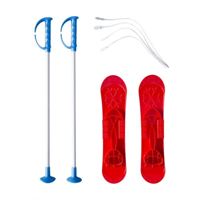 Детские лыжи с палками 42 см MARMAT Red