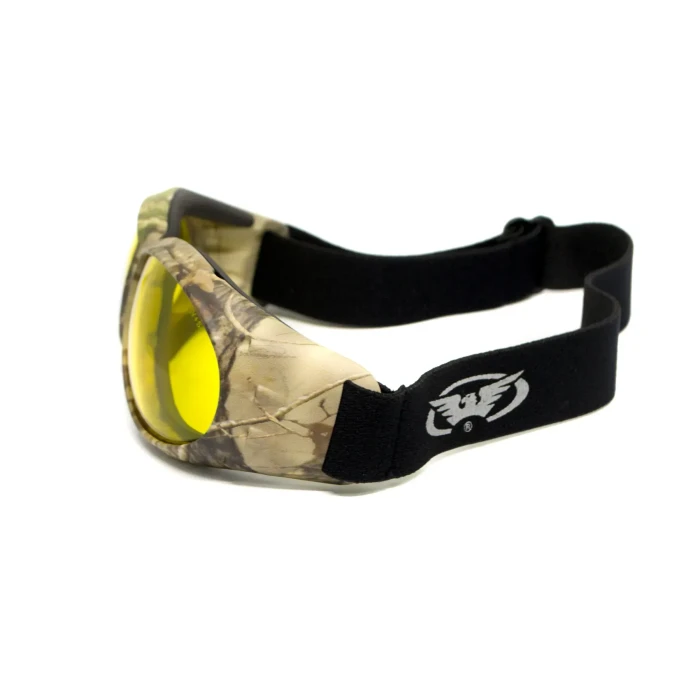 Очки защитные с уплотнителем Global Vision Eliminator Camo Forest, желтые
