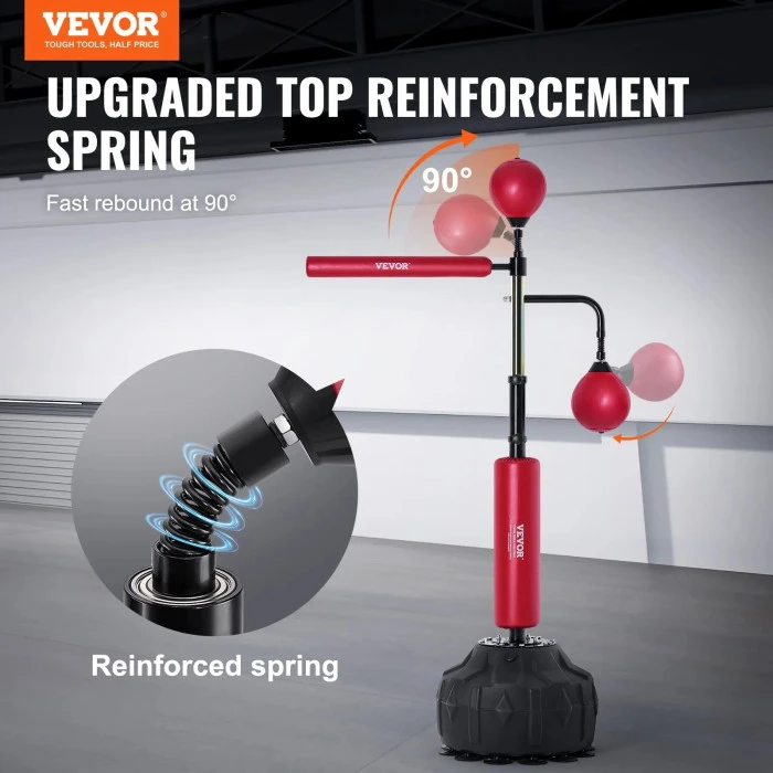 Боксерская груша с подставкой VEVOR, черно-красный