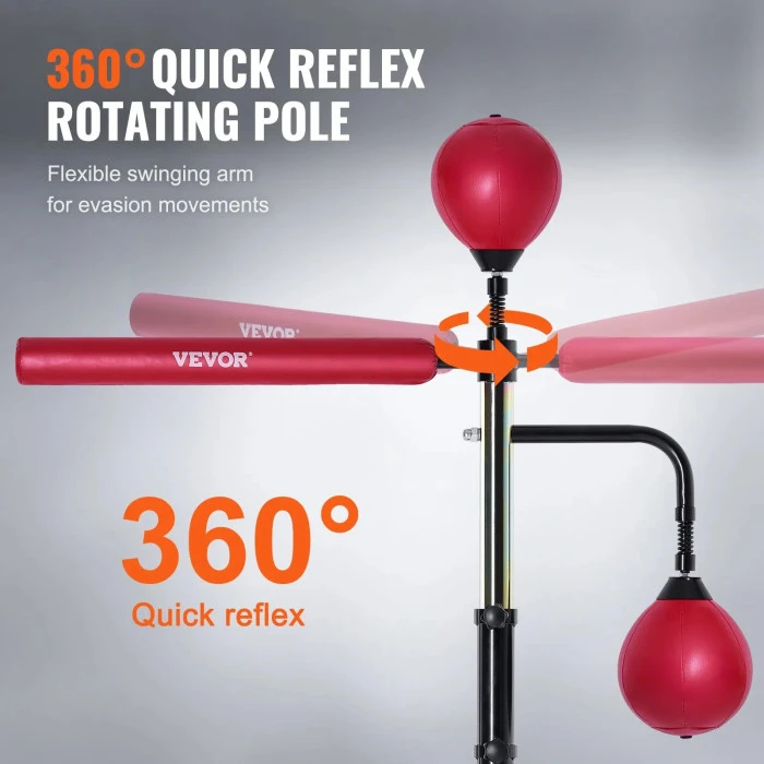 Боксерская груша с подставкой VEVOR, черно-красный