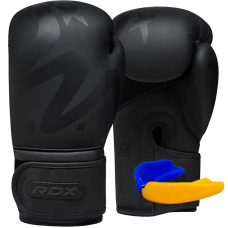 Рукавички боксерські з капою RDX F15 Noir Matte розмір 10 унцій, чорні