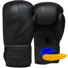Рукавички боксерські з капою RDX F15 Noir Matte розмір 10 унцій, чорні
