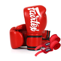 Перчатки боксерские с бинтами Fairtex BGV14 Red 12 унций