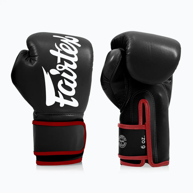 Перчатки боксерские с бинтами Fairtex BGV14 10 унций, черные