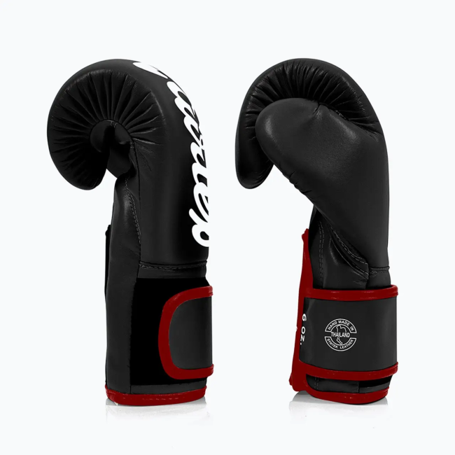 Перчатки боксерские с бинтами Fairtex BGV14 10 унций, черные
