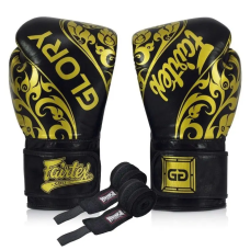 Рукавички боксерські з бинтами Fairtex BGVG2 Velcro розмір 14 унцій, чорні