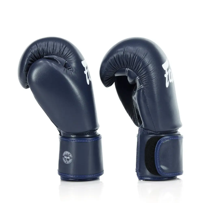 Перчатки боксерские с бинтами Fairtex Amateur BGV27 14 унций, темно-синие