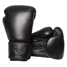 Рукавички боксерські шкіряні PowerPlay 3014 Indiana 14 унцій, чорні