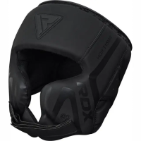 Шолом боксерський з капою RDX T15 Noir Cheek Protector розмір L, чорний