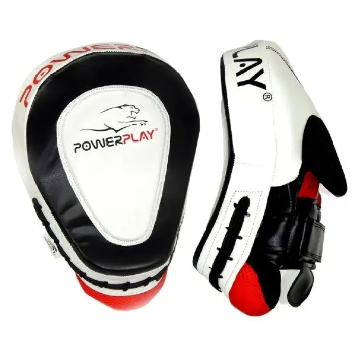 Лапи боксерські PowerPlay 3042 чорно-білі