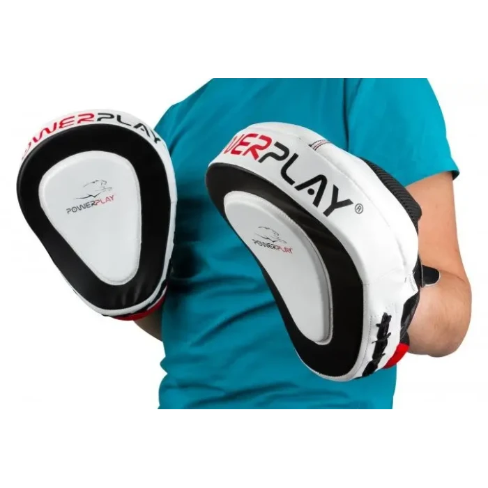Лапи боксерські PowerPlay 3042 чорно-білі