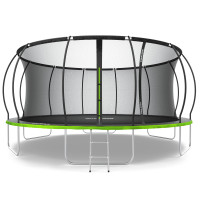 Батут Zipro Jump Pro Premium з внутрішньою сіткою 16 футів 496 см чорно-зелений