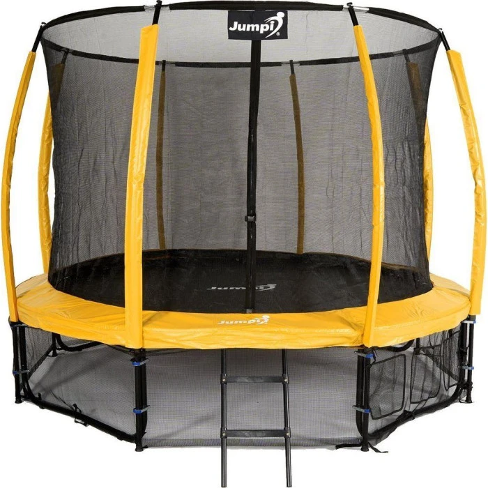 Батут Jumpi Maxy Comfort Plus с внутренней сеткой 12,5 фута 374 см желтый