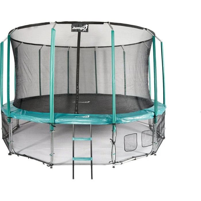 Батут Jumpi Maxy Comfort с внутренней сеткой 487 см зеленый