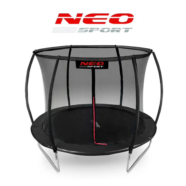 Батут Neo-Sport з внутрішньою сіткою 8 футів 252 см чорний