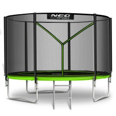 Батут Neo-Sport з зовнішньою сіткою 10 футів 312 см чорно-зелений