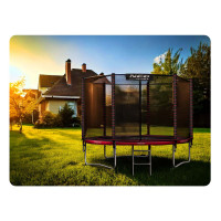 Батут Neo-Sport с наружной сеткой 6 футов 183 см черно-красный