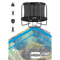 Батут THUNDER INSIDE ELITE с внутренней сеткой 10 футов 305 см черный