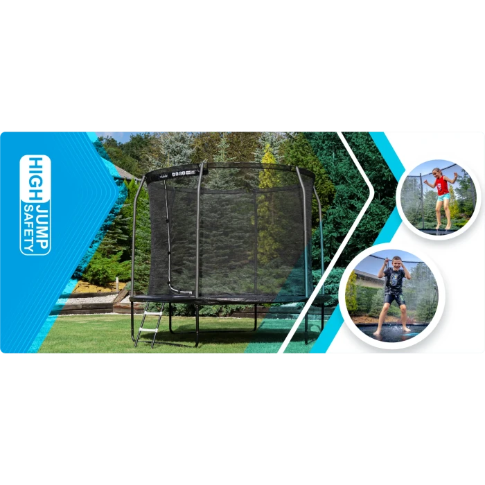 Батут THUNDER INSIDE ELITE з внутрішньою сіткою 10 футів 305 см чорний