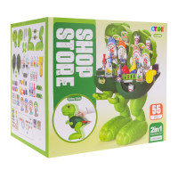 Верховий динозавр + Бакалія 2в1 для дітей 3+ Муляжі харчування + Аксесуари 55 шт.