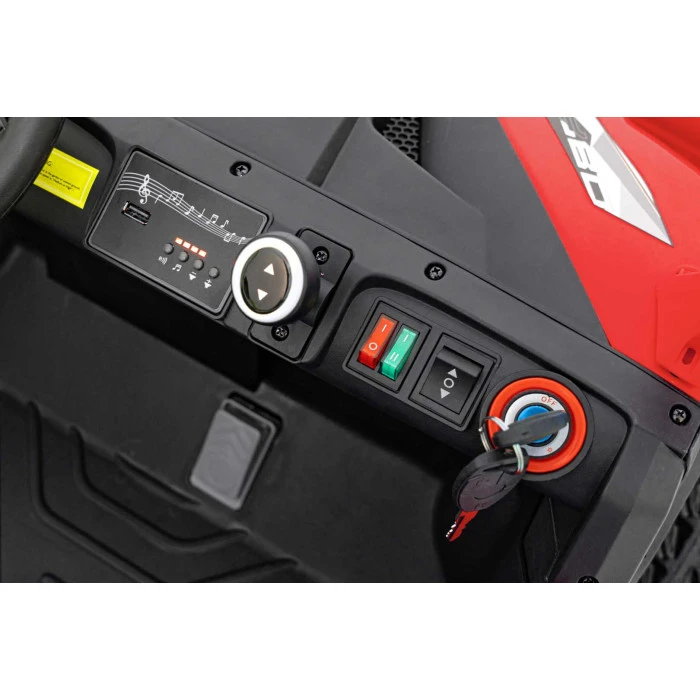 Детская аккумуляторная машинка фермерская UTV Racing Красная