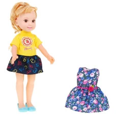 Кукла для детей 3+ Блондинка + 2 наряда + расческа + зеркало