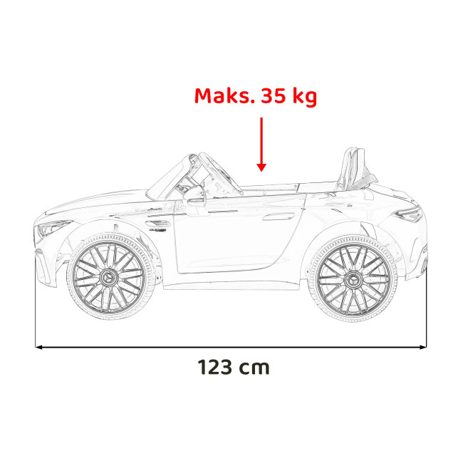 Детская аккумуляторная машинка Mercedes Benz AMG SL63 Красная
