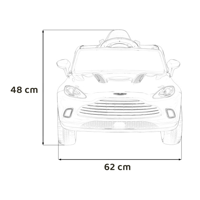 Детская аккумуляторная машинка Aston Martin DBX Черная