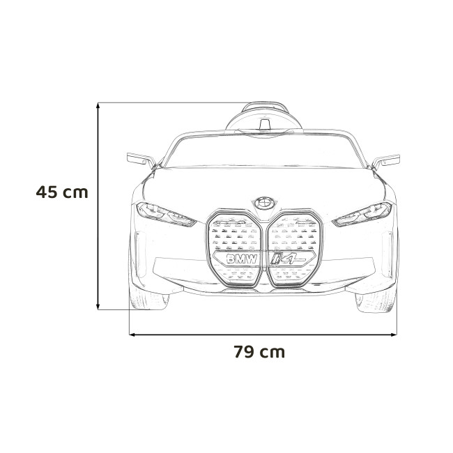 Дитячий автомобіль BMW i4 на акумуляторі Білий + Повільний старт + EVA + Екошкіра + Audio LED + Пульт