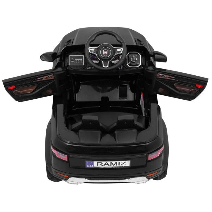 Дитячий електромобіль Rapid Racer Black + Пульт + Вільний старт + EVA + MP3 LED