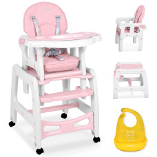 Стульчик для кормления 5-в-1 Ricokids Sinco розовый