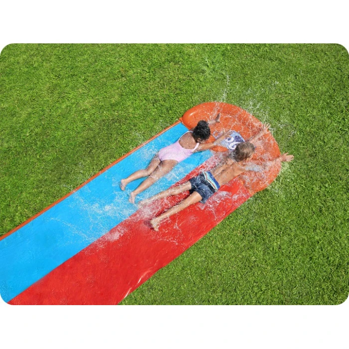 Водная горка двухместная Bestway 52478 488 см, красно-синяя