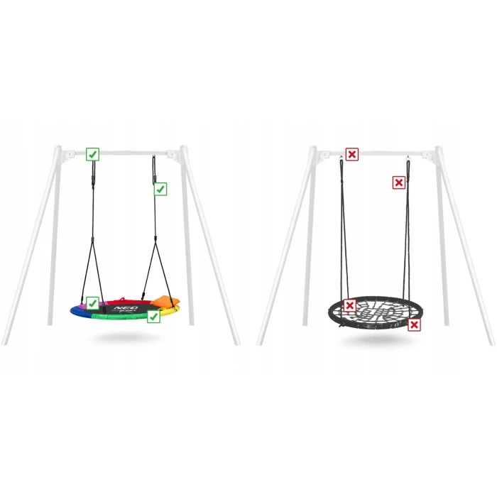 Гойдалка-гніздо Neo-Sport Swingo XXL 120 см, різнокольорова